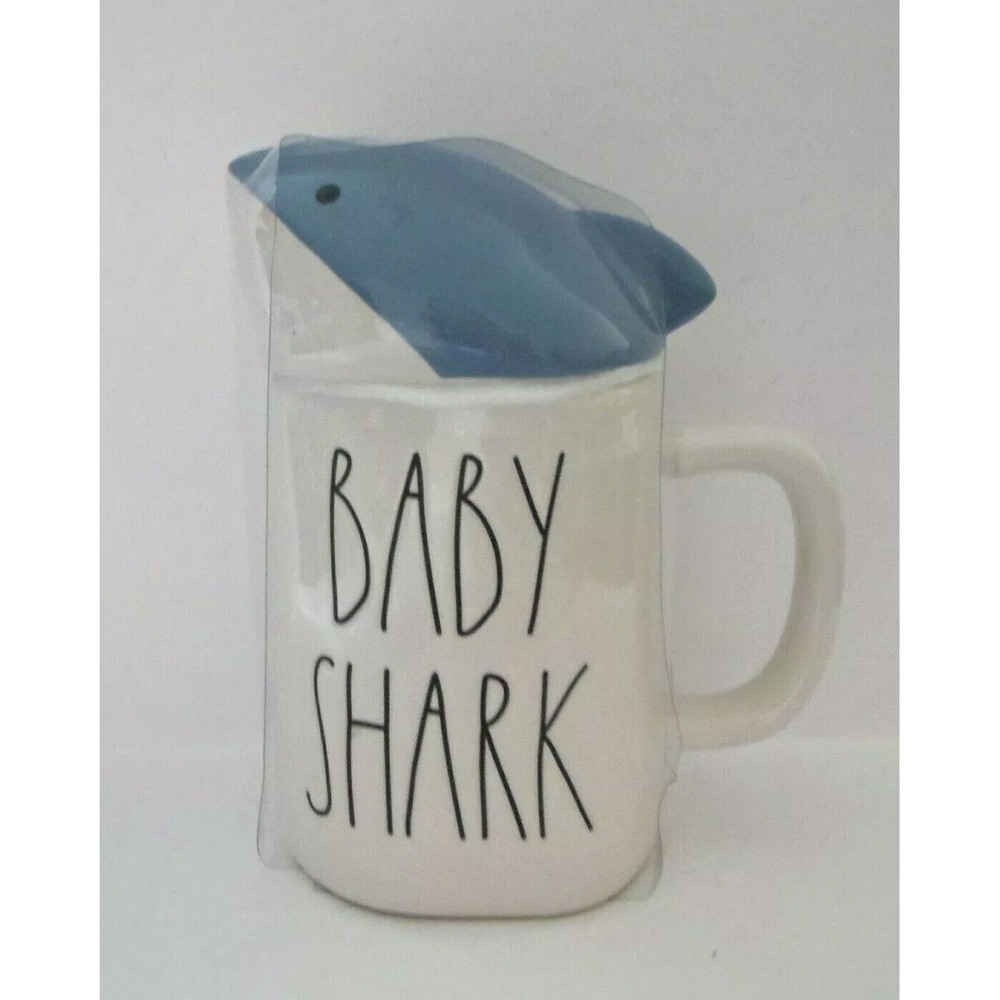 *RAE DUNN Artisan‎ Collection "BABY SHARK"  Mug W/Topper NEW